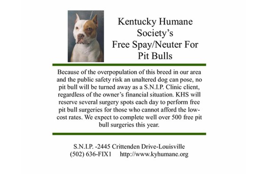 Kentucky Humane Society's Spay/Neuter Clinic for Pitbulls